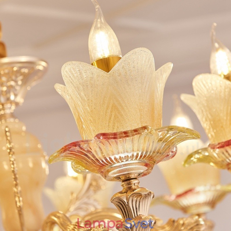 8 Ľahký tradičný klasický integrovaný kovový luster