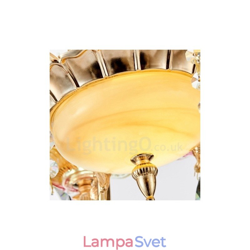 8 Ľahký tradičný klasický integrovaný kovový luster