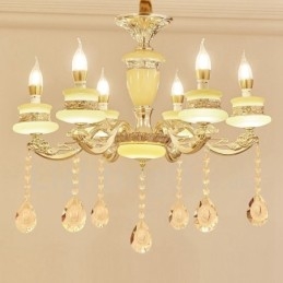 6 Ľahký tradičný klasický integrovaný kovový luxusný luster