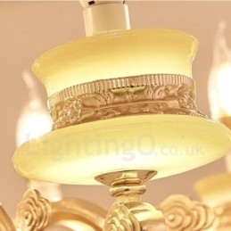 6 Ľahký tradičný klasický integrovaný kovový luxusný luster