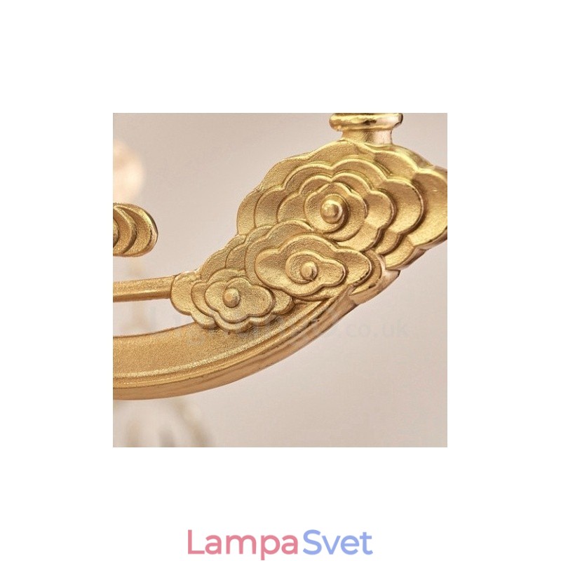 6 Ľahký tradičný klasický integrovaný kovový luxusný luster