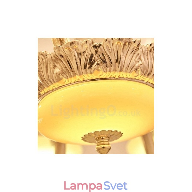 6 Ľahký tradičný klasický integrovaný kovový luxusný luster