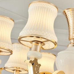 6 Ľahký tradičný klasický integrovaný kovový luxusný sviečkový luster