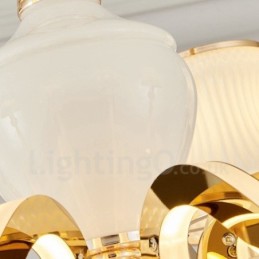 6 Ľahký tradičný klasický integrovaný kovový luxusný sviečkový luster