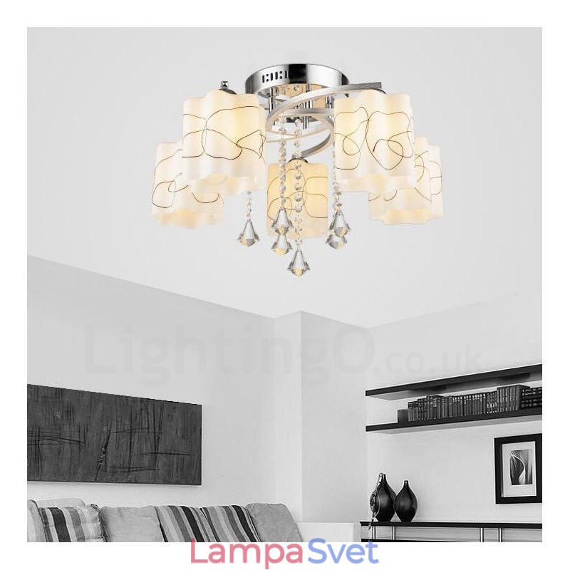 5 Ľahký moderný súčasný integrovaný luster