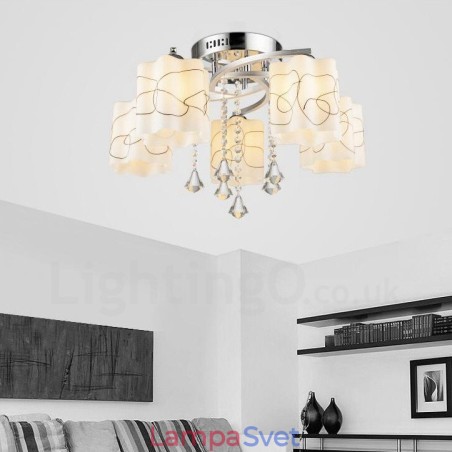 5 Ľahký moderný súčasný integrovaný luster 5 Ľahký moderný súčasný integrovaný luster