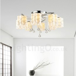 8 Ľahký moderný súčasný integrovaný luster