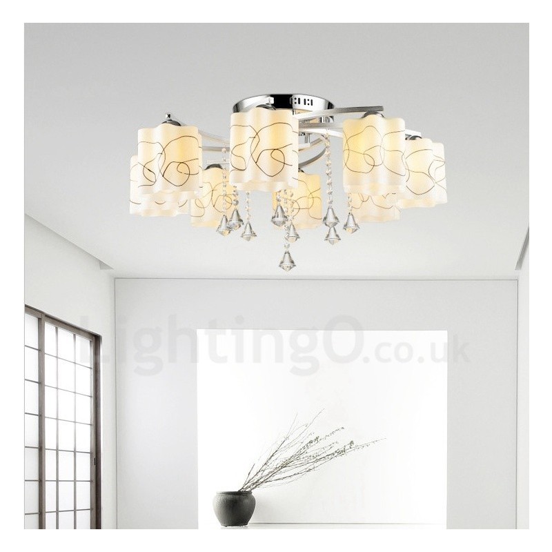 8 Ľahký moderný súčasný integrovaný luster