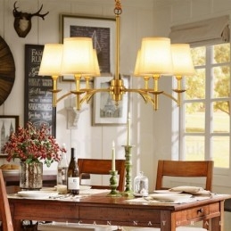6 Integrovaný kovový luster Light Rustic Lodge