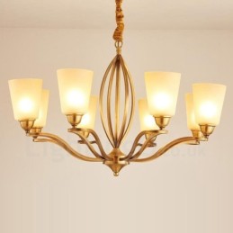 8 Integrovaný kovový luster Light Rustic Lodge