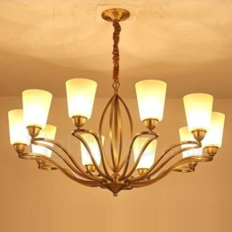 Integrovaný kovový luster 10 Light Rustic Lodge