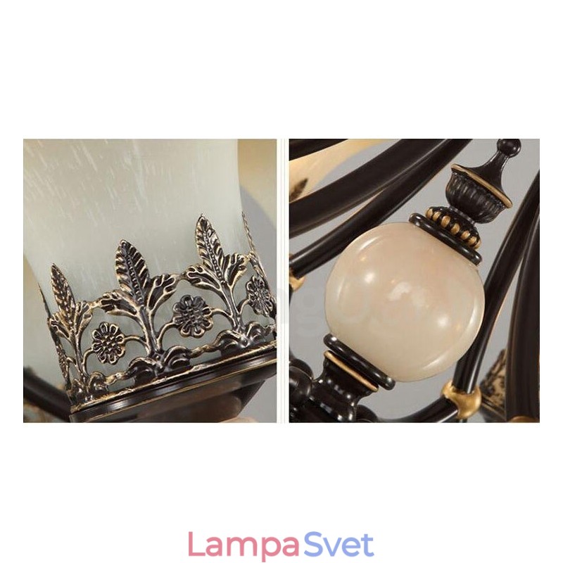 3 Ľahký tradičný klasický integrovaný kovový luster