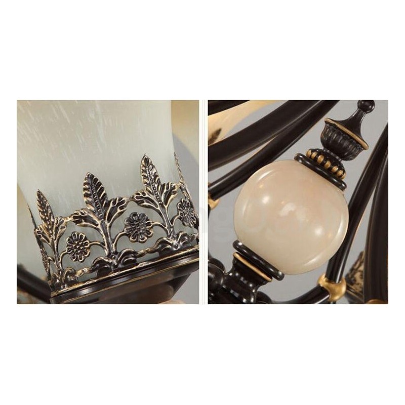 3 Ľahký tradičný klasický integrovaný kovový luster