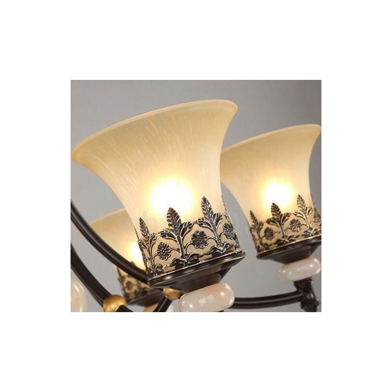 3 Ľahký tradičný klasický integrovaný kovový luster