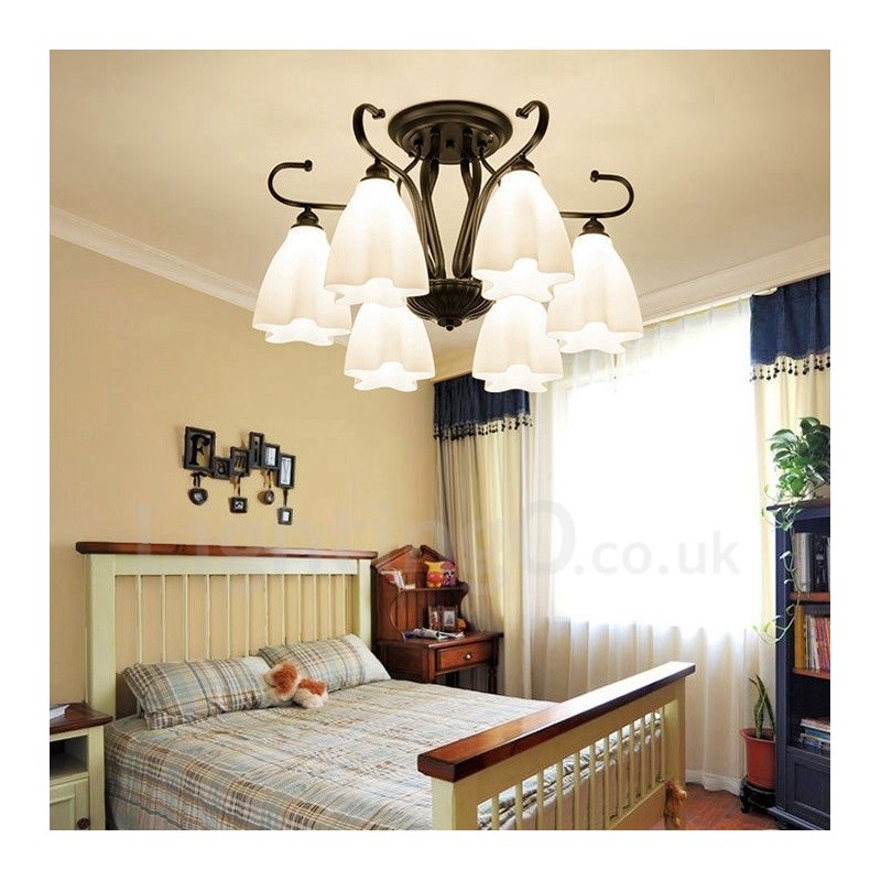 6 Integrovaný luster Light Rustic Lodge