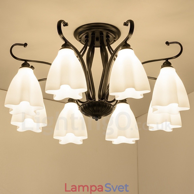 8 Integrovaný luster Light Rustic Lodge