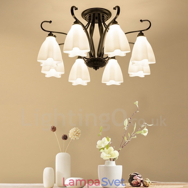 8 Integrovaný luster Light Rustic Lodge