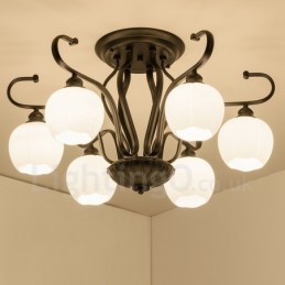 6 Integrovaný luster Light Rustic Lodge