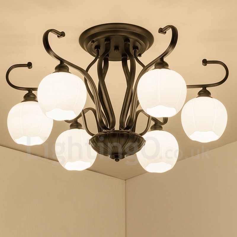 6 Integrovaný luster Light Rustic Lodge