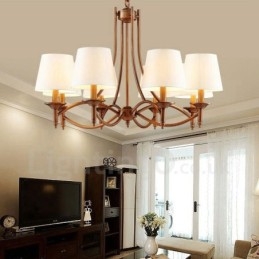 8 Integrovaný kovový luster Light Rustic Lodge