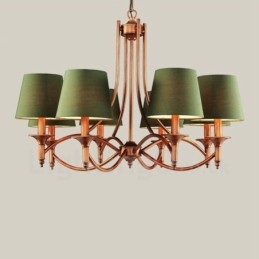 8 Integrovaný kovový luster Light Rustic Lodge