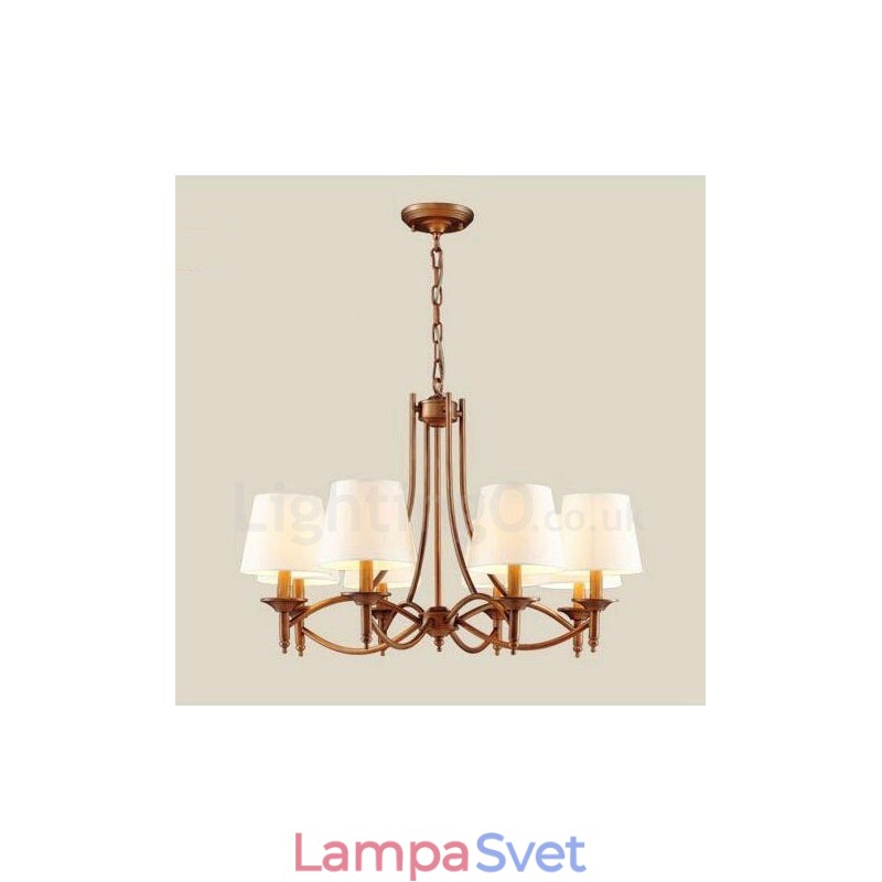 8 Integrovaný kovový luster Light Rustic Lodge