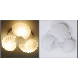 3 ľahké tradičné klasické integrované lustre so skleneným tienidlom