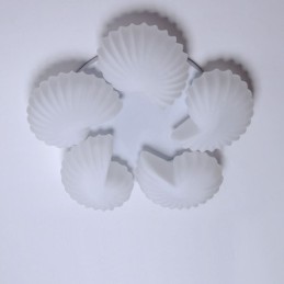 Conch 5 Light Traditional Classic Integrated Luster so skleneným tienidlom