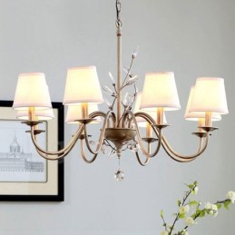 8 Integrovaný kovový luster Light Rustic Lodge