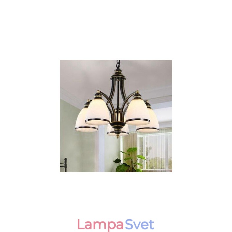 5 Integrovaný kovový luster Light Rustic Lodge