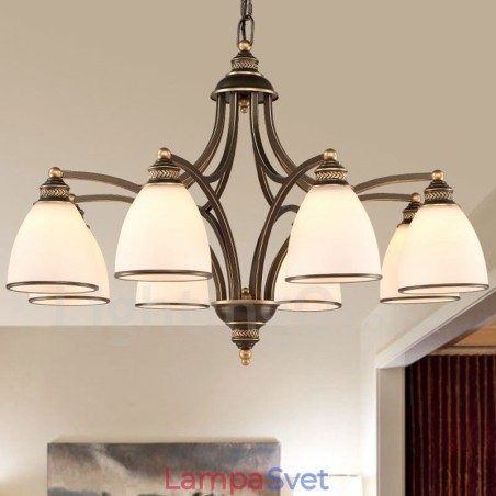 8 Integrovaný kovový luster Light Rustic Lodge 8 Integrovaný kovový luster Light Rustic Lodge