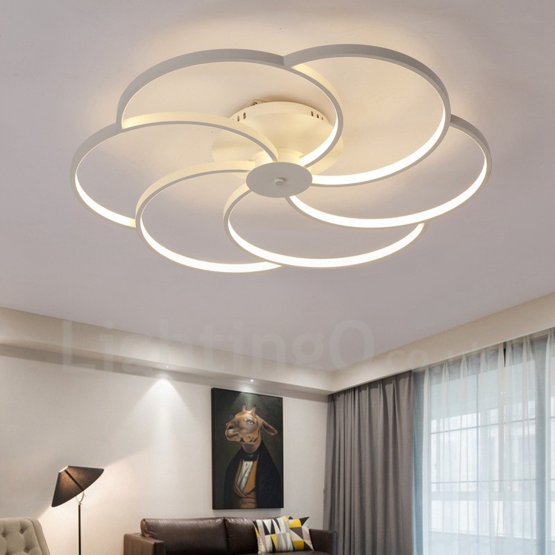 6 Ľahký moderný súčasný integrovaný kovový luster