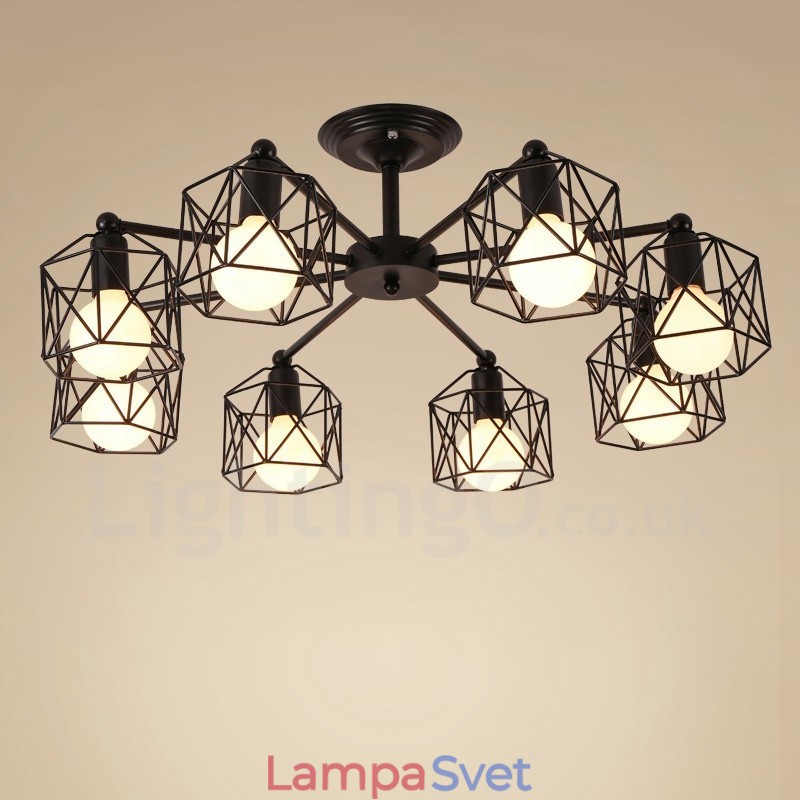 8 Integrovaný luster Light Rustic Lodge