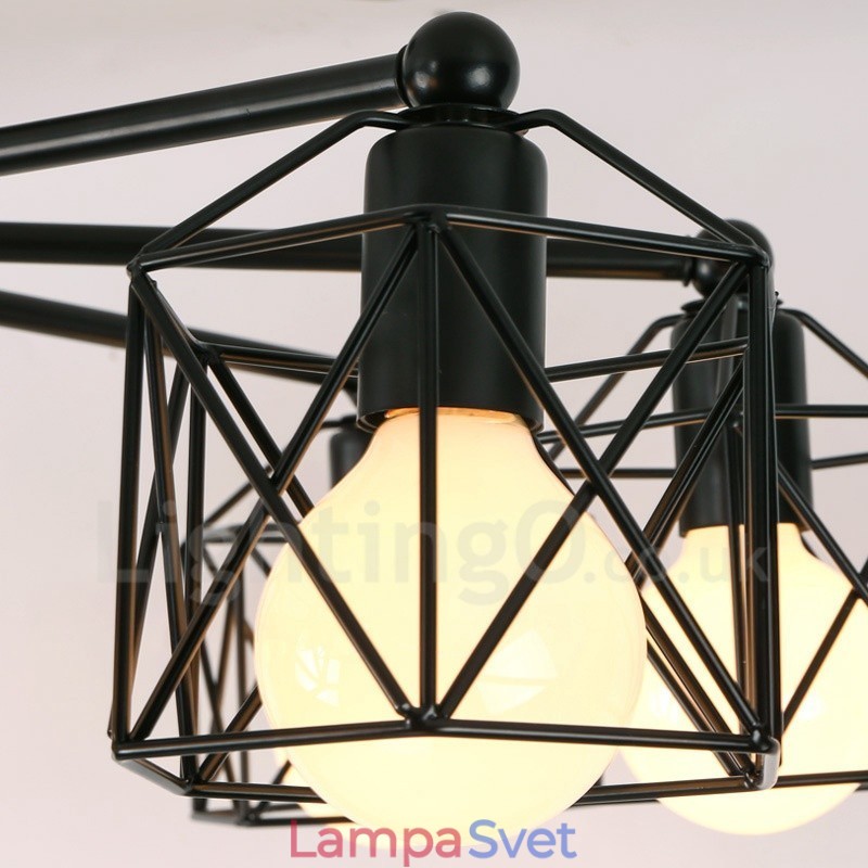 8 Integrovaný luster Light Rustic Lodge
