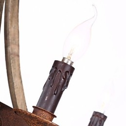Vintage americký rustikálny drevený prívesok na víno Luster Lamp Liviing and Lamp