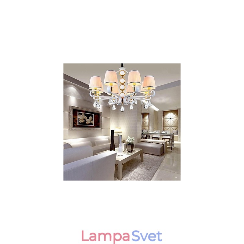 Látkový luster 8 Ľahká moderná minimalistická vysokokvalitná lampa