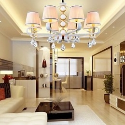 Látkový luster 8 Ľahká moderná minimalistická vysokokvalitná lampa