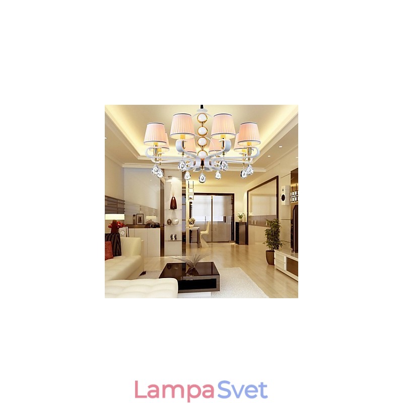 Látkový luster 8 Ľahká moderná minimalistická vysokokvalitná lampa