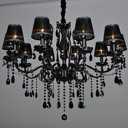 Luster Crystal Modern Contemporary Crystal 10 Light Metal