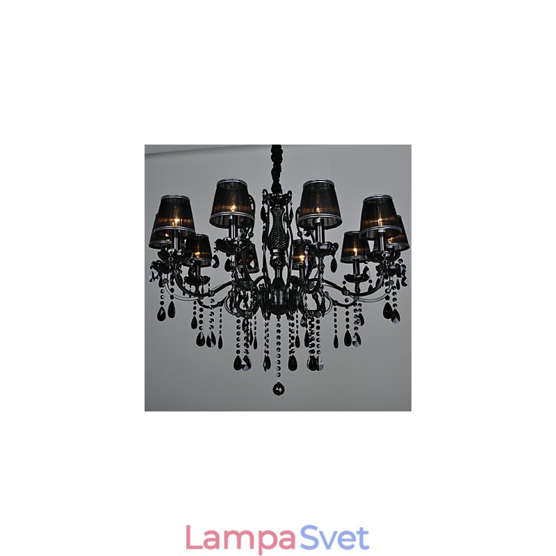 Luster Crystal Modern Contemporary Crystal 10 Light Metal