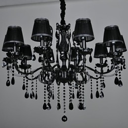 Luster Crystal Modern Contemporary Crystal 10 Light Metal