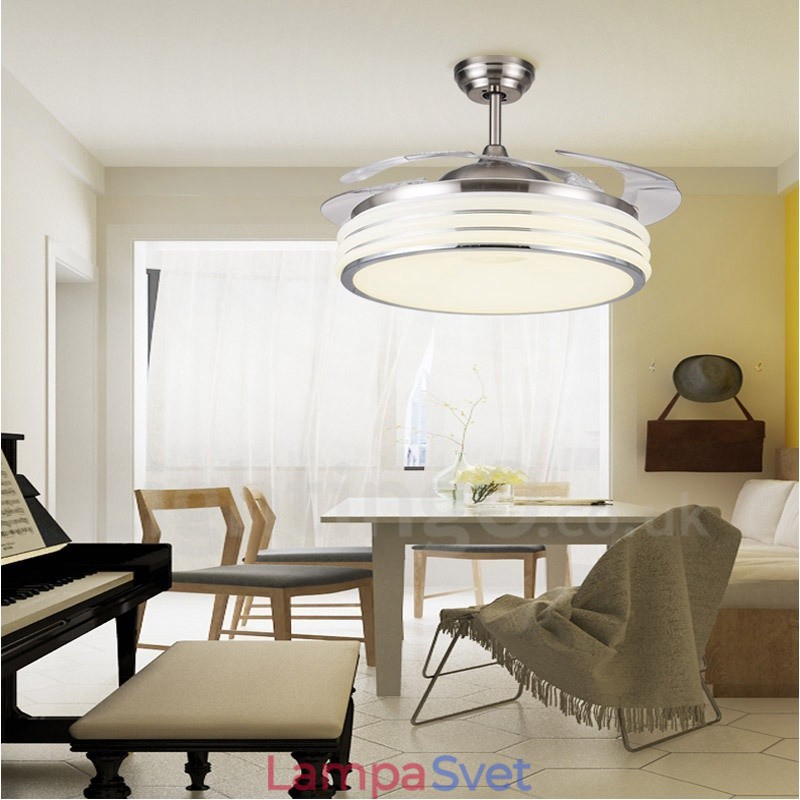Moderné súčasné neviditeľné stropné ventilátory