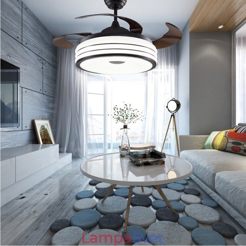 Moderné súčasné neviditeľné stropné ventilátory
