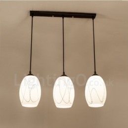 3 Light Rustic Lodge Integrované kovové závesné svietidlo