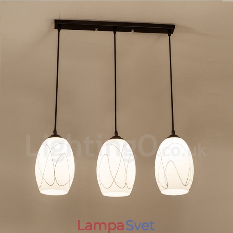 3 Light Rustic Lodge Integrované kovové závesné svietidlo