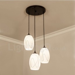 3 Light Rustic Lodge Integrované kovové závesné svietidlo
