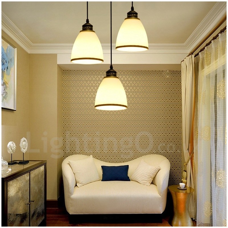 3 Light Rustic Lodge Integrované kovové závesné svietidlo
