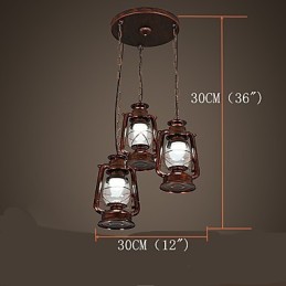 Kovové závesné svietidlo Rustic Lodge Vintage Retro Mini Style