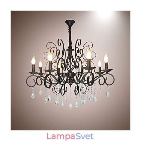 8 Hlava krištáľovej lampy európskeho štýlu s kovovým lustrovým osvetlením 8 Hlava krištáľovej lampy európskeho štýlu s kovovým lustrovým osvetlením