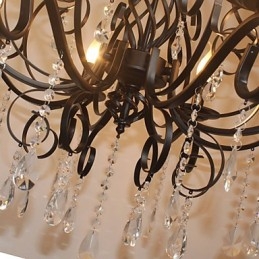 8 Hlava krištáľovej lampy európskeho štýlu s kovovým lustrovým osvetlením